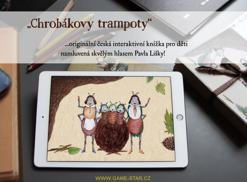 chrobákovy trampoty česká interaktivní knížka