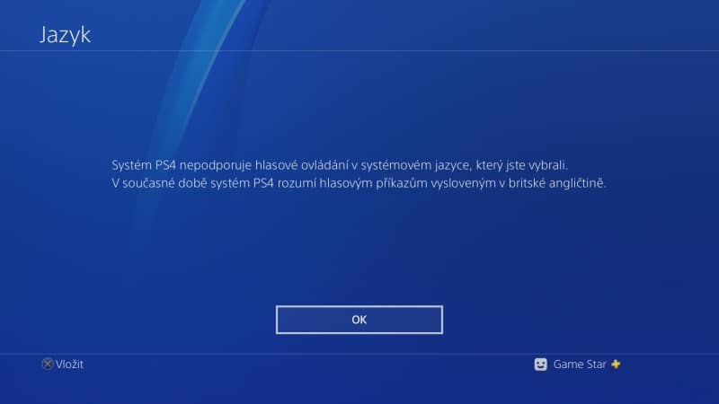 čeština do ps4 nastavení Playstation 4 česky 04