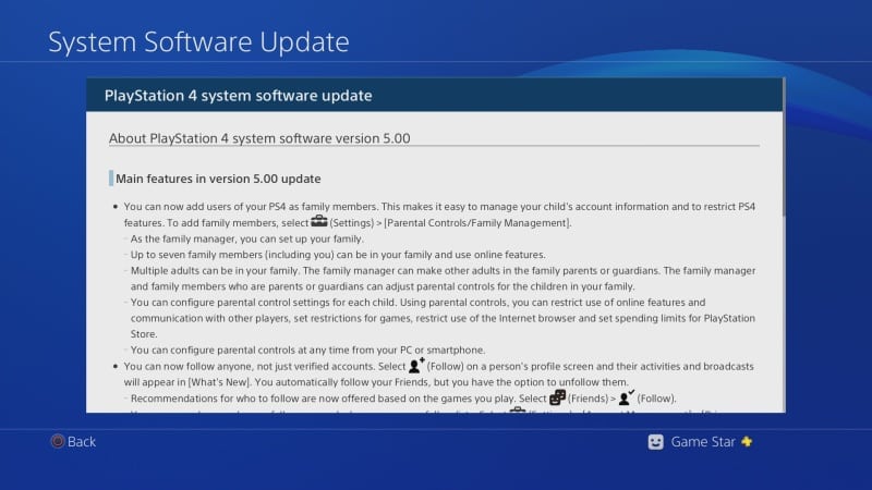 ps4 system software update 5.0 03