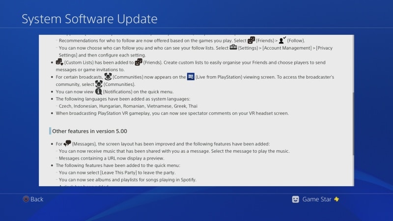 ps4 system software update 5.0 04