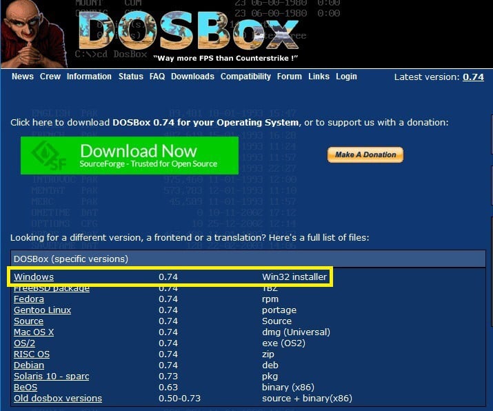 DOSBox - návod 2