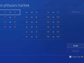 Přiřazení tlačítek na gamepadu PS4 - Sony Playstation 4