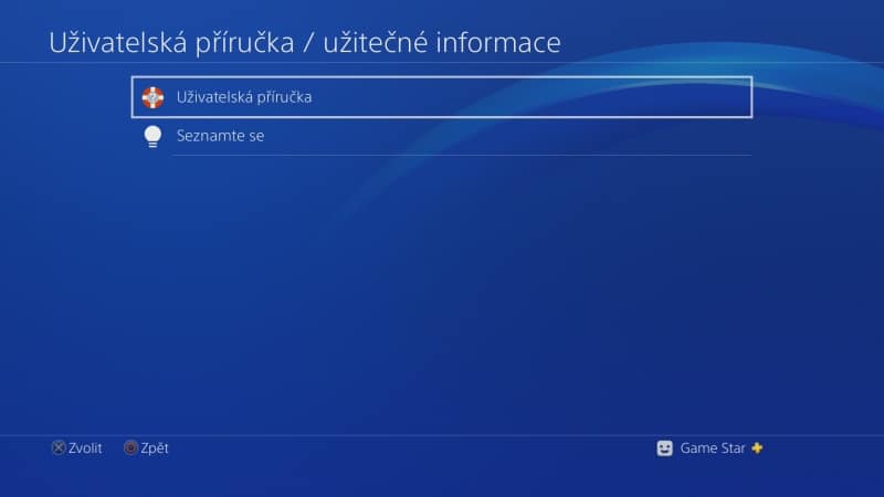 Uživatelská příručka PS4 - 2