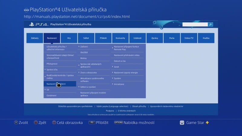 Uživatelská příručka PS4 - 4