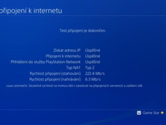 PS4 test připojení k internetu