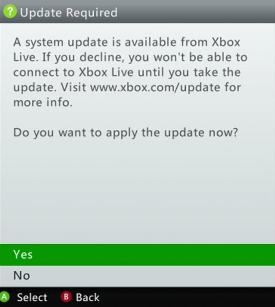 xbox 360 update - aktualizace software 1