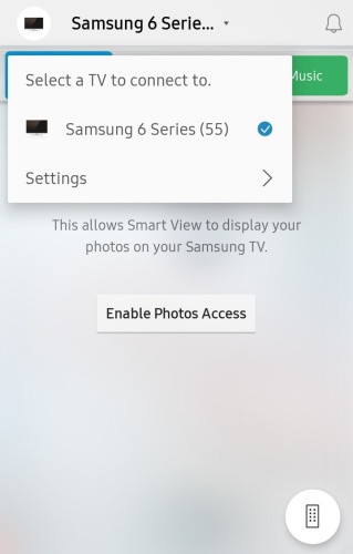 Samsung Smart View - ovládání televize mobilem 4