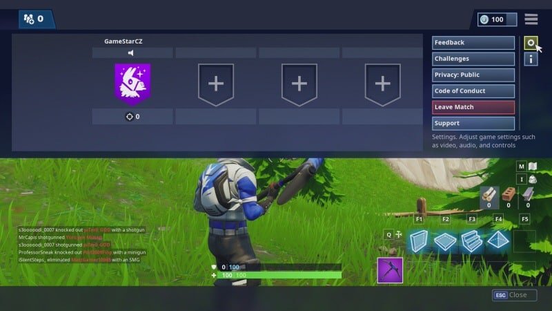 Fortnite - klávesnice + myš PS4 06