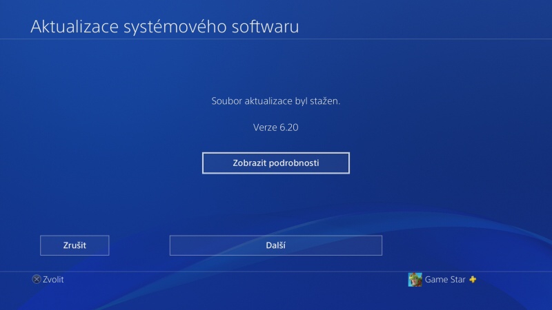 PS4 aktualizace 6.20 - Playstation 4 firmware update 3