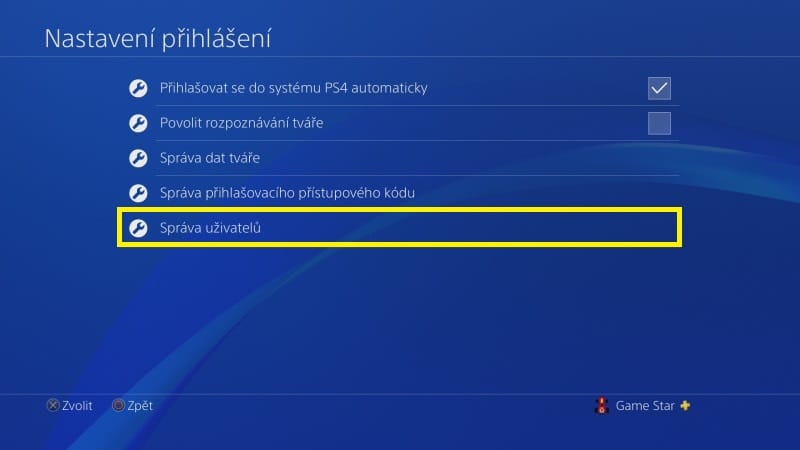 Jak odstranit uživatele PS4 - 2