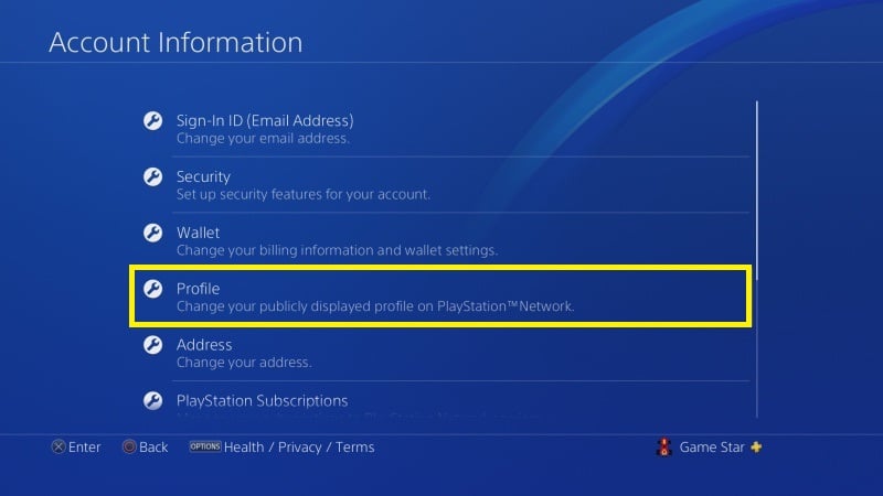 Jak změnit jméno na PS4 - 4