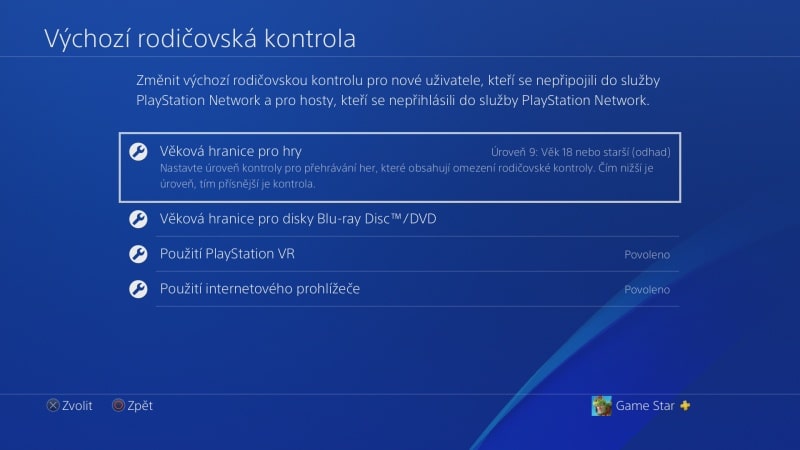 Rodičovská kontrola PS4 - 07