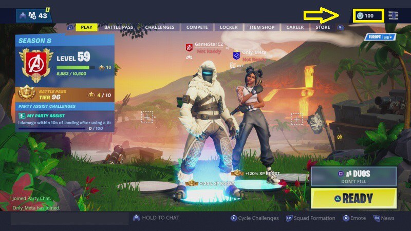 Fortnite V-Bucks. Kde je koupit a jak dobít kredit 1