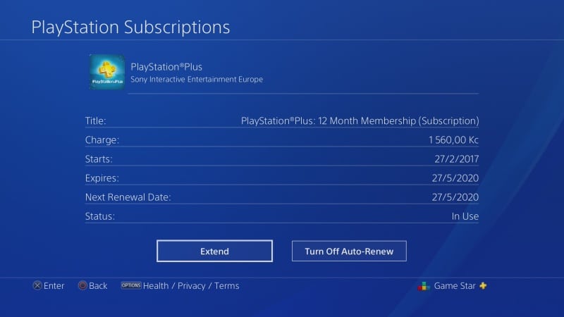 PS Plus členství platnost 5