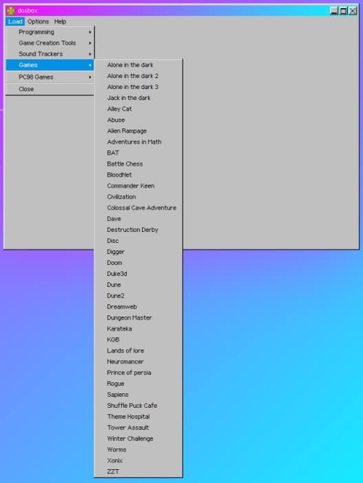 Windows 93 dosbox hry