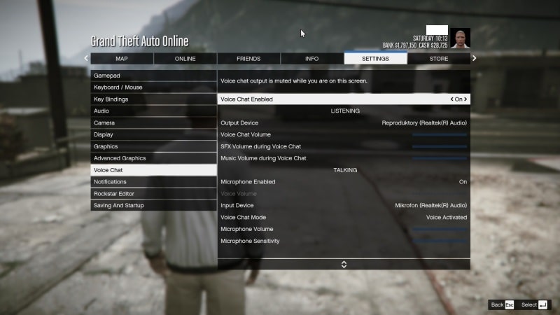 Jak vypnout voice chat v GTA V 2