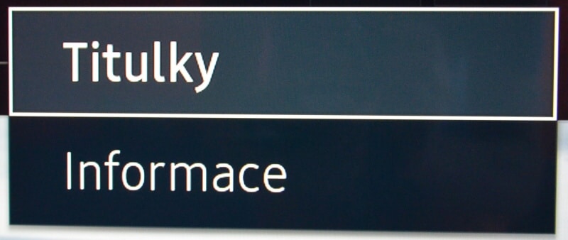 Titulky Samsung TV 3