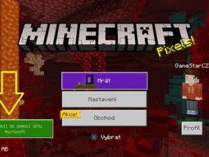 Minecraft PS4 a přihlášení do Microsoft účtu