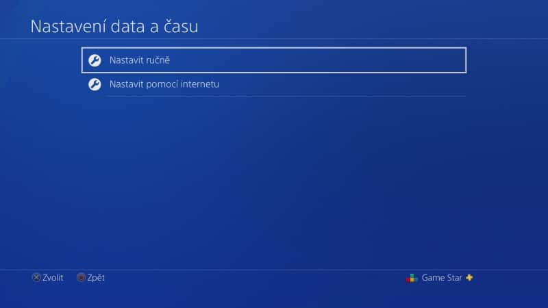 Nastavení data a času na PS4 - 2