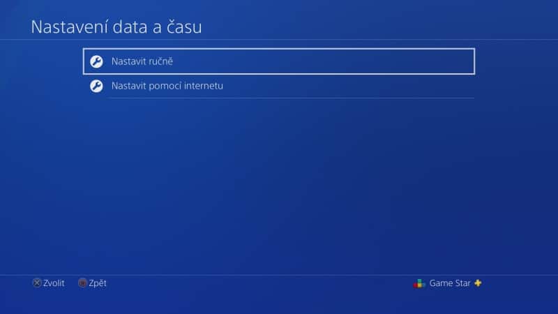 Nastavení data a času na PS4 - 2