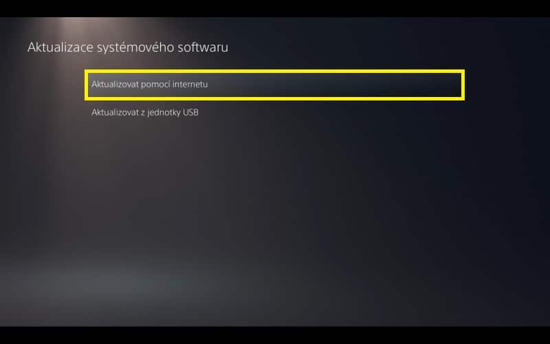 PS5 aktualizace systémového software 5