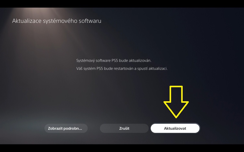PS5 aktualizace systémového software 6