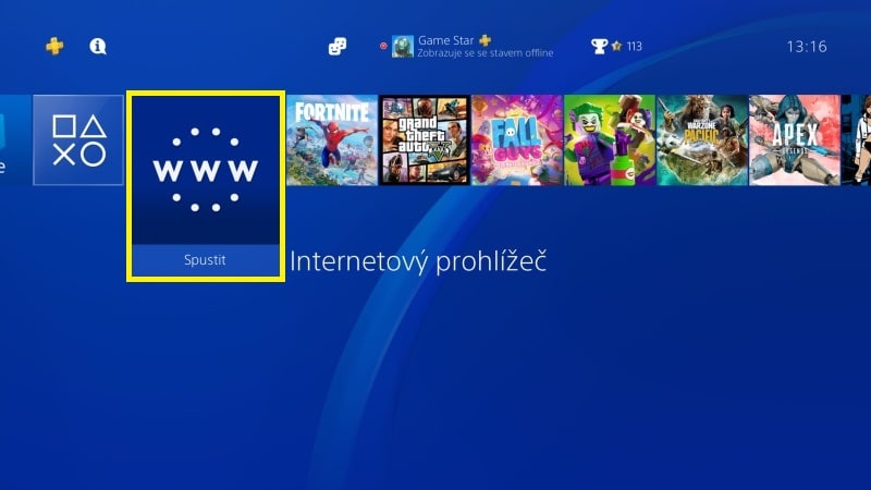 Jak vymazat historii procházení na PS4