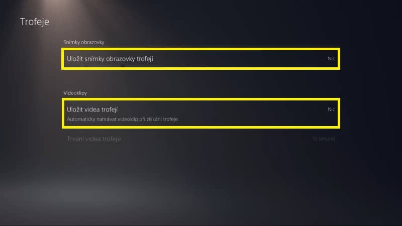 Jak vypnout nahrávání videí po získání trofeje ve hře na PS5 - 4
